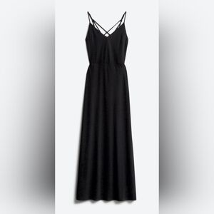 NWT Market & Spruce Alisha Knit Strappy Back Maxi Dress size XL black